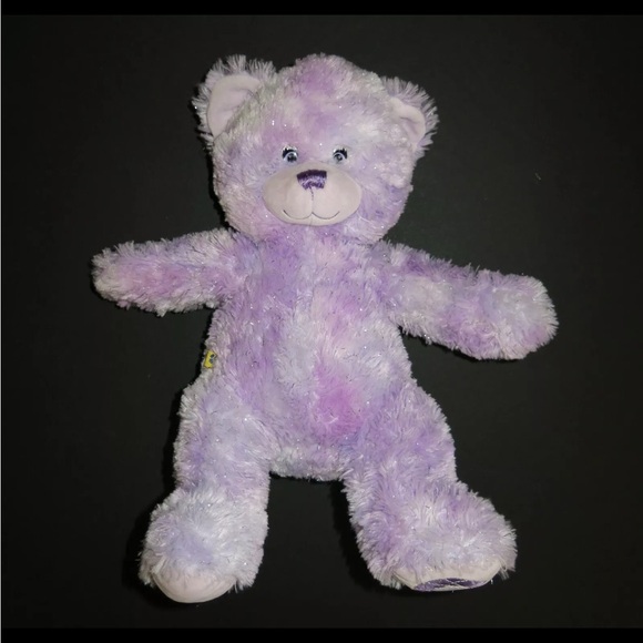 Retired Build-A-Bear Workshop Plush Gem of Friend Amethyst purple sparkle Teddy - Picture 1 of 3